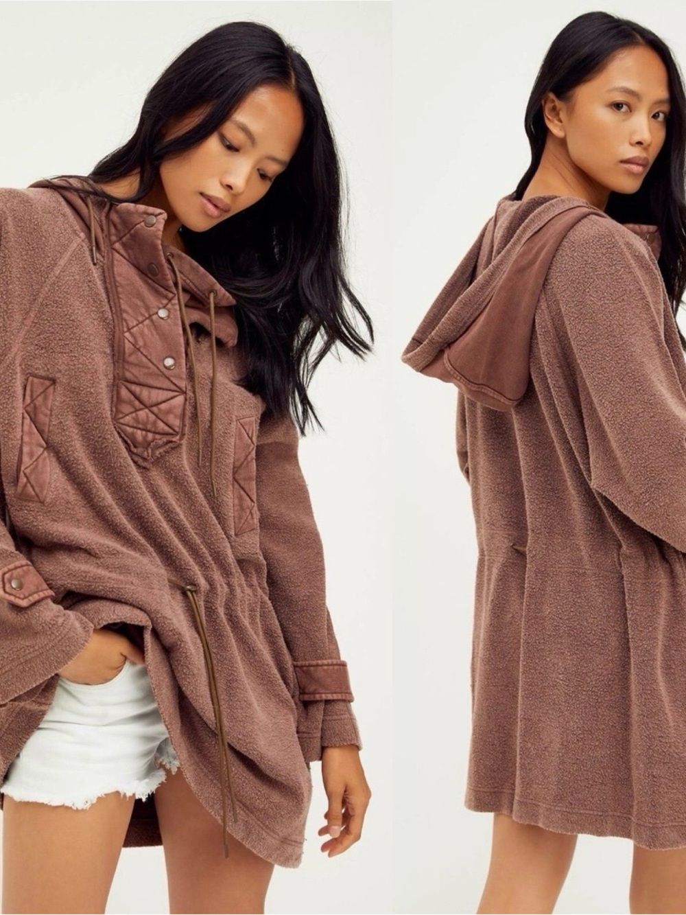 Free People We The Free Sadie Surplus Knit Jacket Sweatshirt Dress